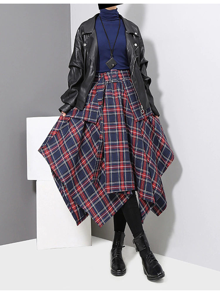 Red Plaid Skirt