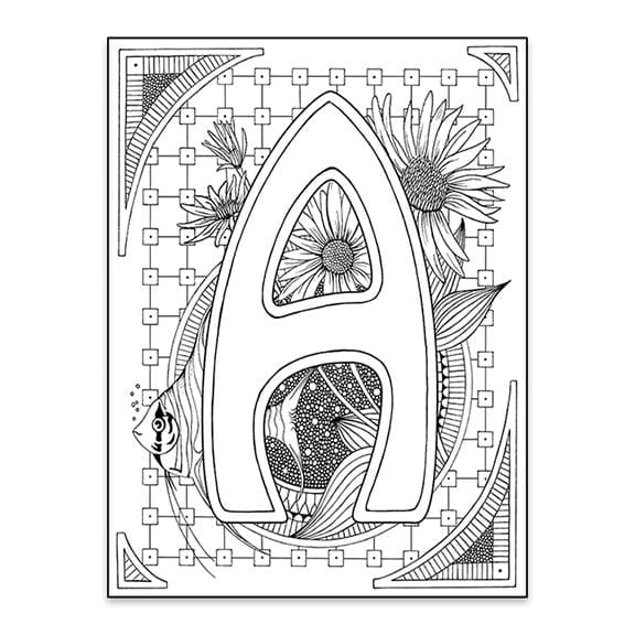 illuminated manuscript alphabet coloring pages