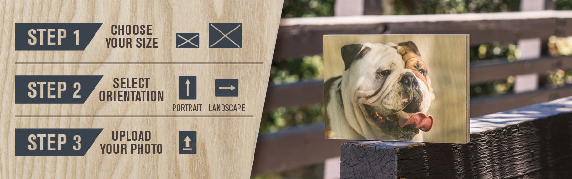 instructions on how to order your wooden photo canvas