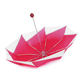 Fashion 2 Colors Canopy Compact Acrylic Handle Manual Open Rain Fold Umbrella