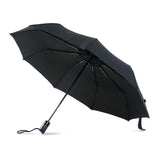 Gentlemen Business Compact 190t Pongee Waterproof 9bones Wind Resistant Carbon Fiber Handle Fold Rain Umbrella