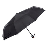 Travel Windproof Repellent Waterproof Compact 3 Fold Auto Umbrella with 9 Fiberglass Ribs