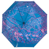 Custom Map Pattern Digital Printing Rain and Sun Auto City Folding Umbrella for Ladies