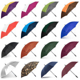 Patent Logo Large Size 30inch Match Color Windproof Double Canopy Vented Straight Golf Umbrella