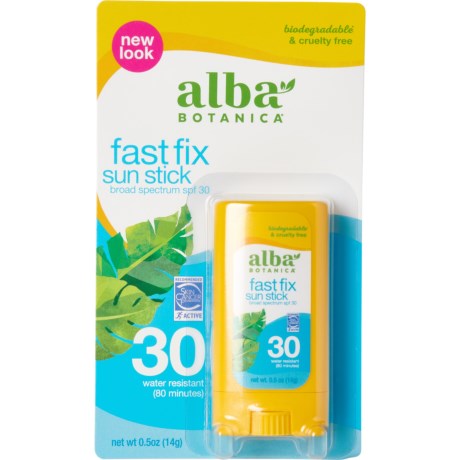 alba BOTANICA Fast Fix Sun Stick Sunscreen - SPF 30, 0.5 oz.