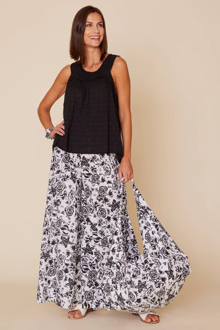 Carissa Printed Smocked Palazzo Pant