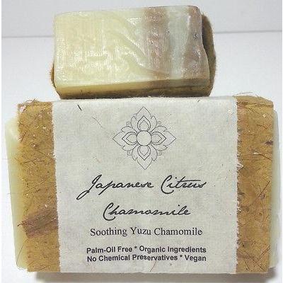 Certified Organic Handmade Soap Japanese Citrus Chamomile Palm Oil Free Bar Certified Organic Handmade Soap Japanese Citrus Chamomile Palm Oil Free Bar - Robinsons Nest