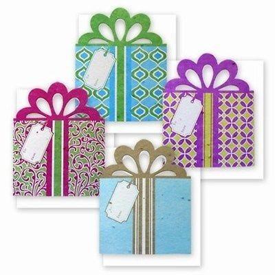 Gift Card Holders Wildflower Embedded Recycled Paper Variety Pack of 4