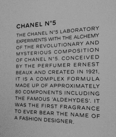Chanel Mademoiselle Privé Exhibition - London. The Making of Chanel No. 5