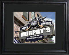 Personalized NHL Pub Print with Wood Frame