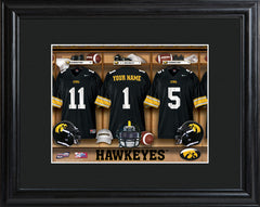 Personalized College Football Locker Room Print
