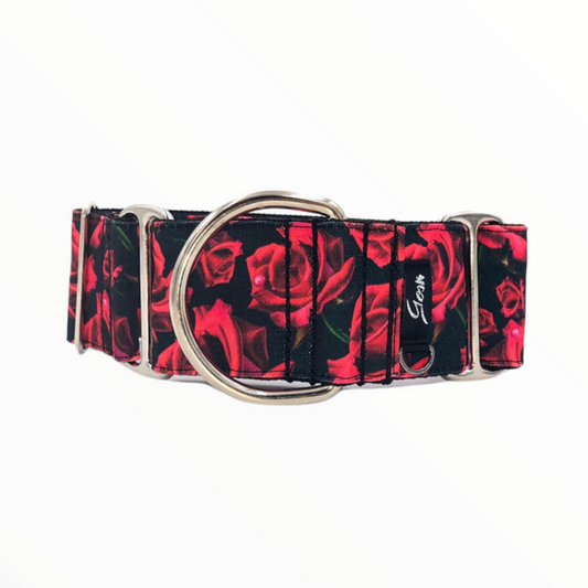 Gosk Collar Martingale black roses