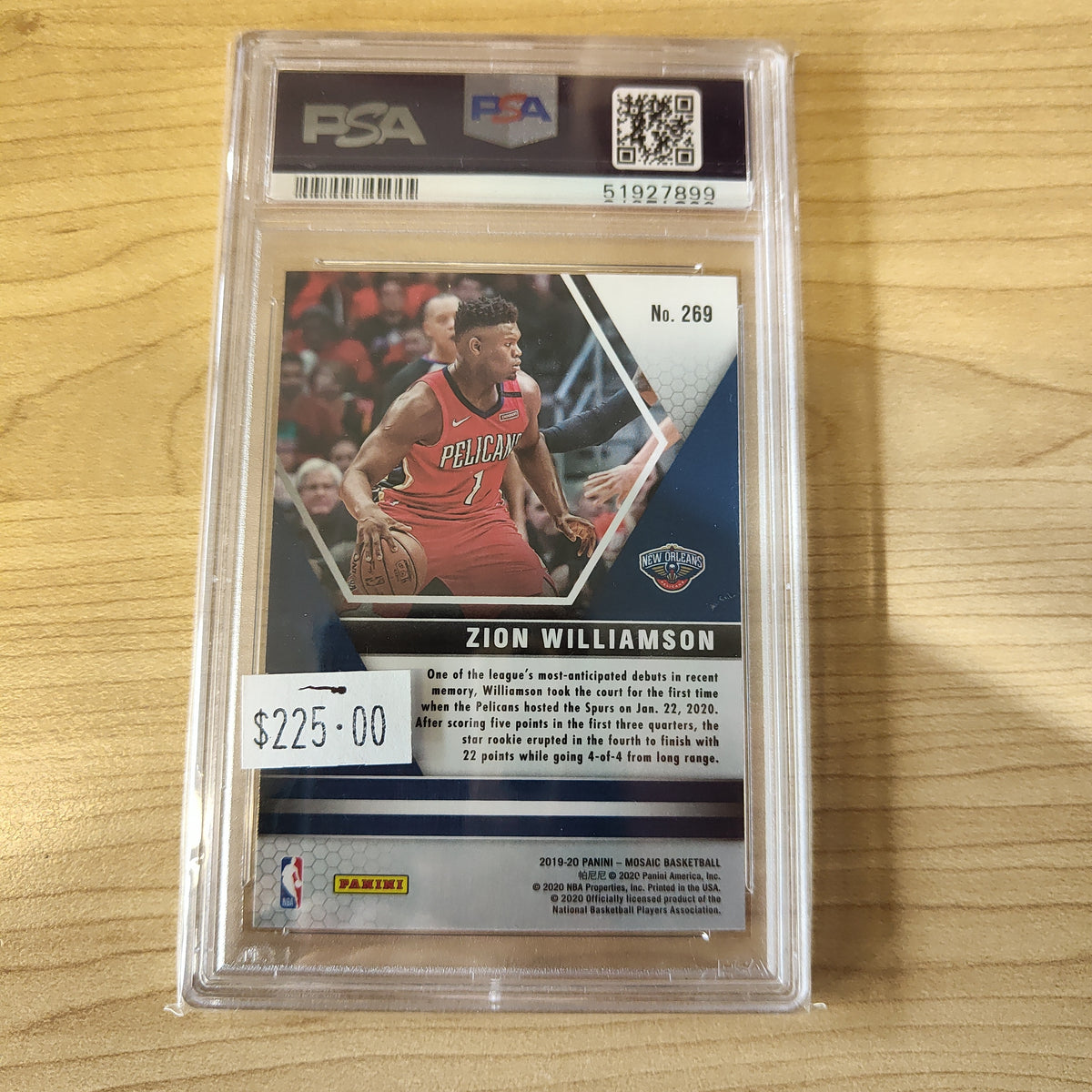 2019 Panini Mosaic Nba Debut Rookie Card Zion Williamson Psa Graded Ge Shields Stamps And Coins 