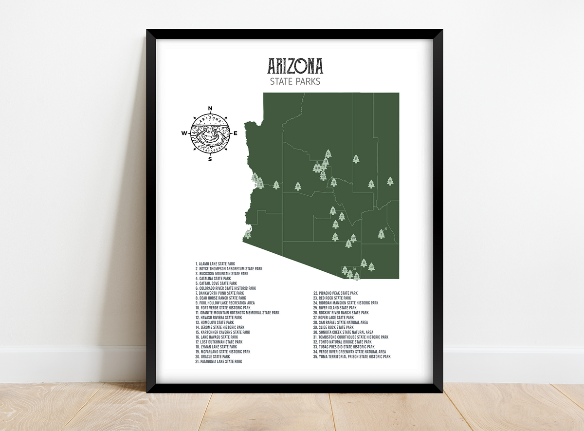 Arizona State Parks Map Maps By Paige