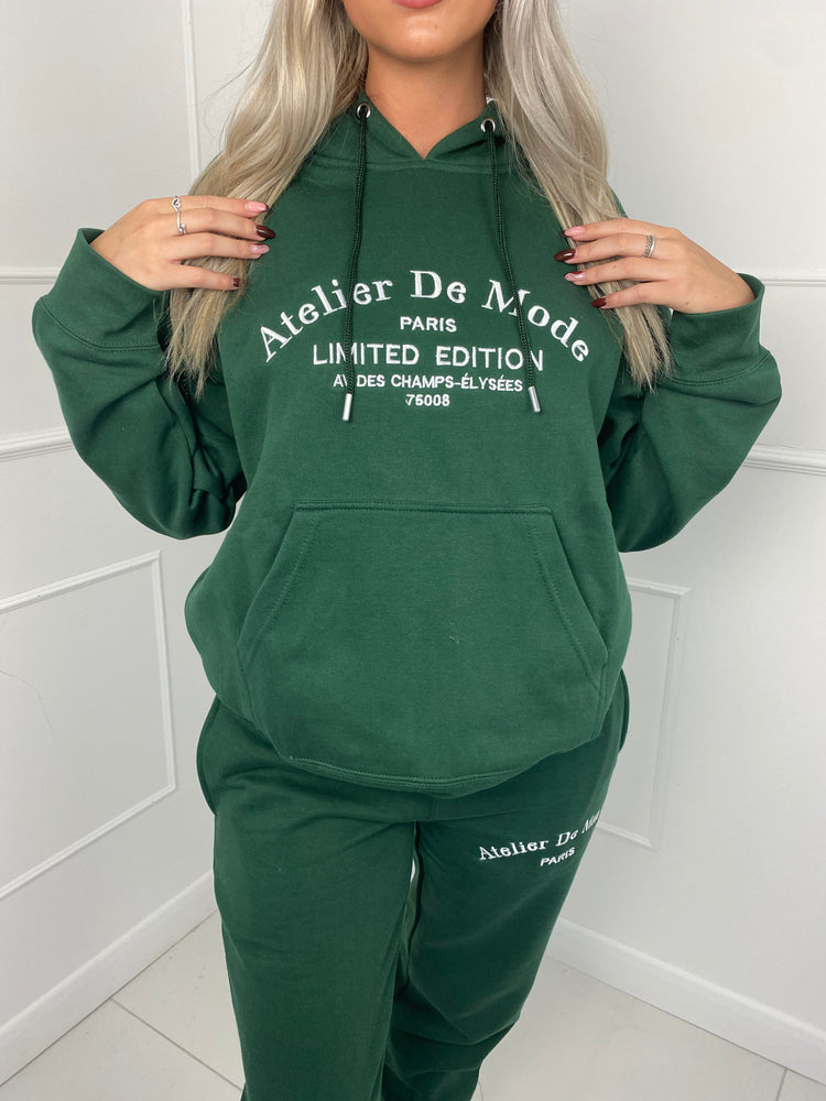 Atelier De Mode' Hooded Tracksuit - Green