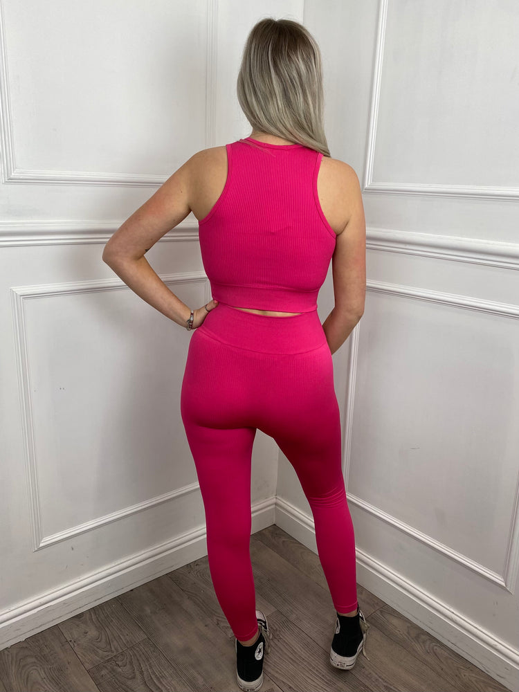 Seamless Racer Gym Set- Cerise