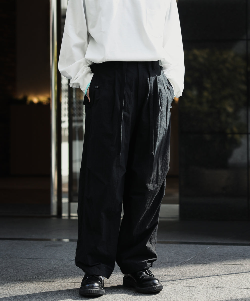 stein nylon military wide trousers - ワークパンツ/カーゴパンツ