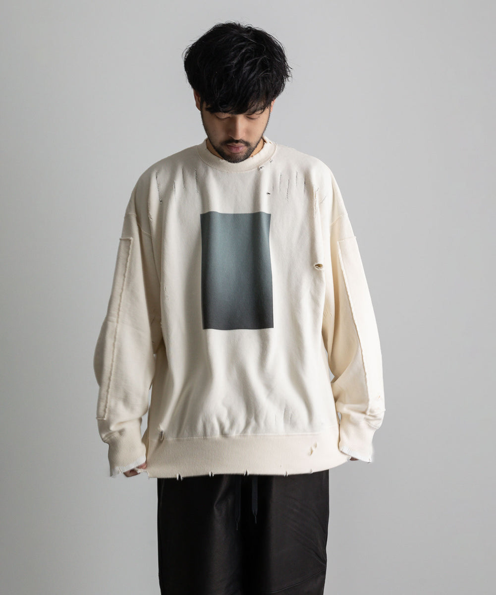 安い 「OVERSIZED REBUILD OVERSIZED SWEAT・CHARCOAL SWEAT LS