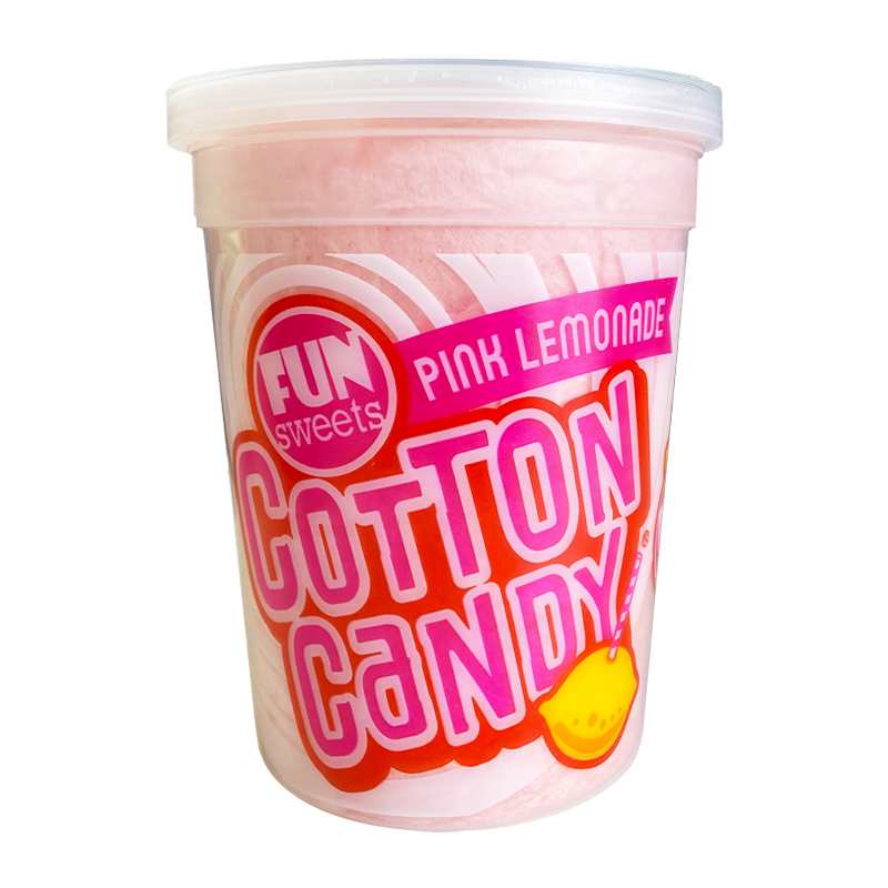 Fun Sweets Pink Lemonade Cotton Candy 2oz 56g Poppin Candy