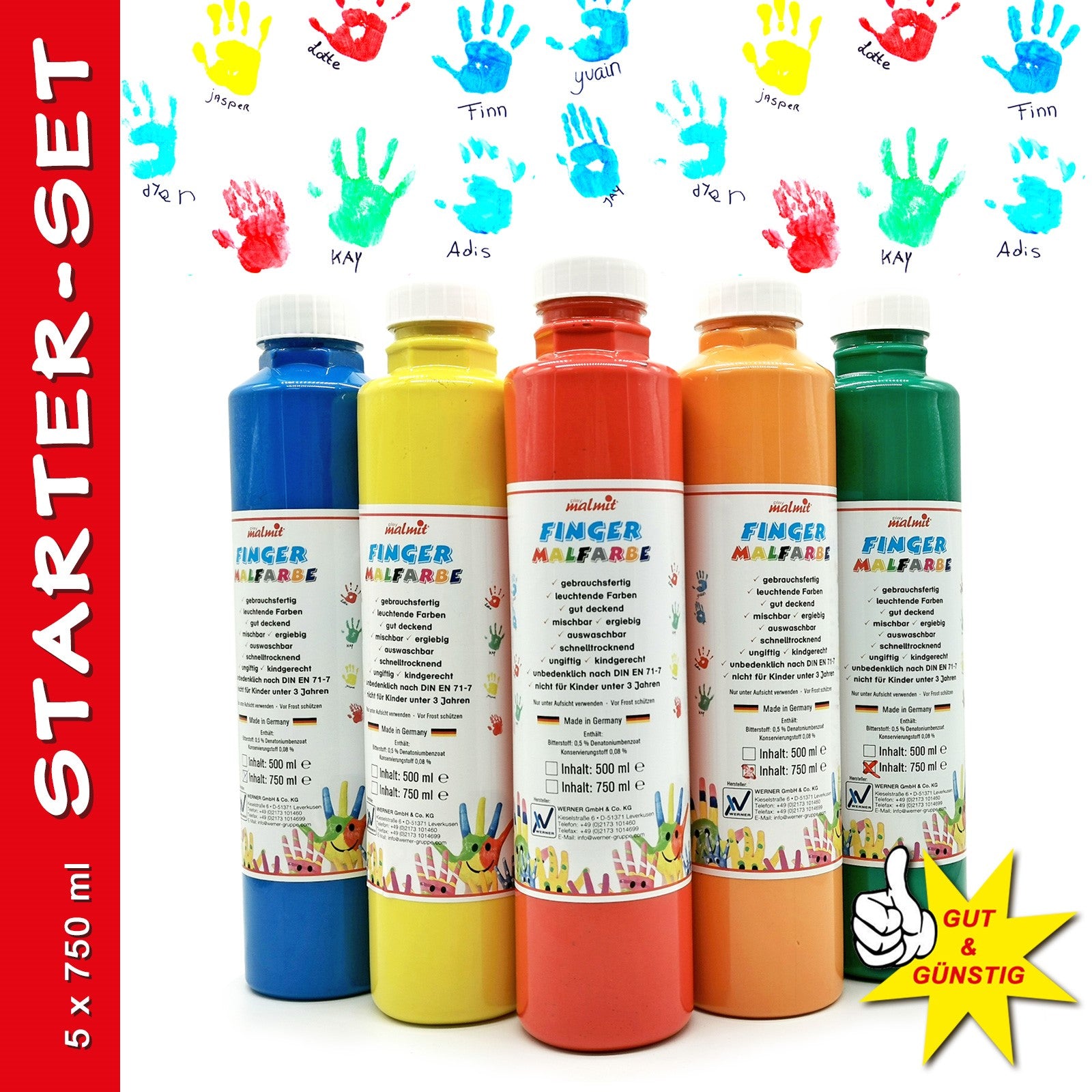 play malmit® Fingerfarben Fingermalfarben Fensterfarben Malfarben Kinderfarben 