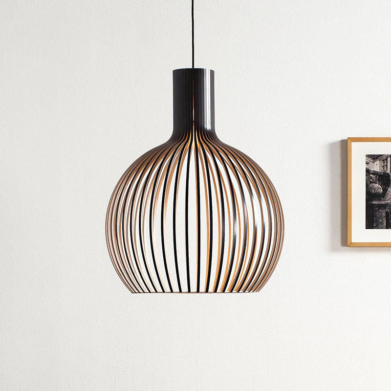 wooden hanging lights