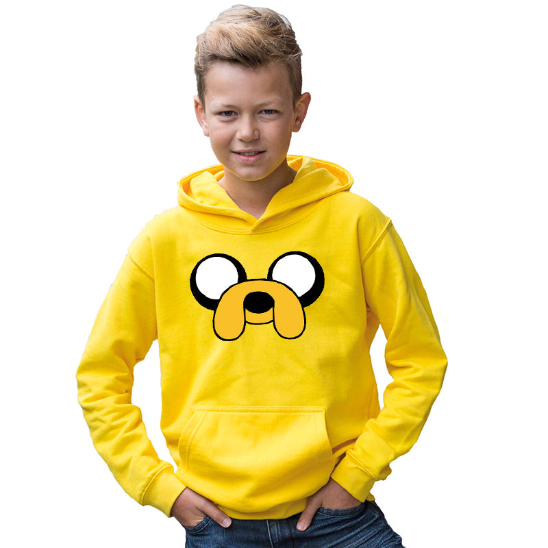 Kids Unisex Jake Adventure Yellow Hoodie – Bear Printz