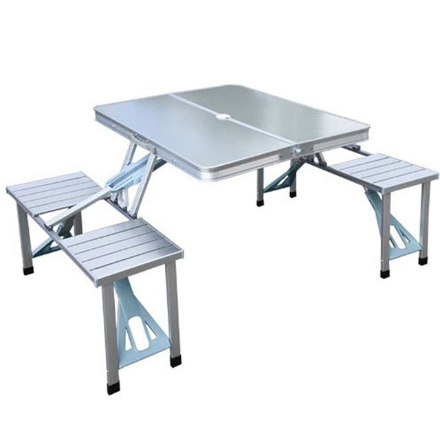 folding aluminium table and chairs