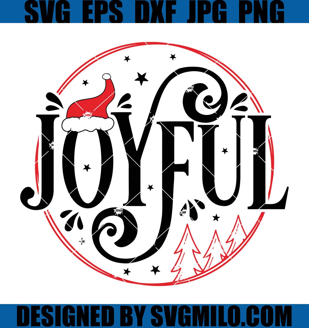 Joyful SVG Christmas PNG