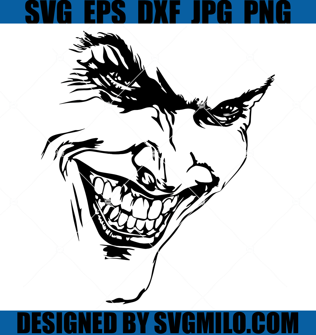 The Joker Face SVG, Horror SVG PNG EPS DXF Cricut Silhouette