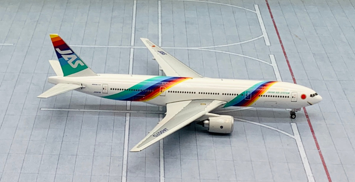 Phoenix 1/400 Japan Air System JAS Boeing 777-200 JA007D Rainbow