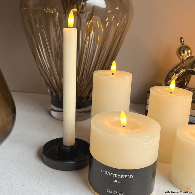 bidden Verzorger Andere plaatsen LED Dinerkaarsen Crème 2st. – Y&M Home Creations