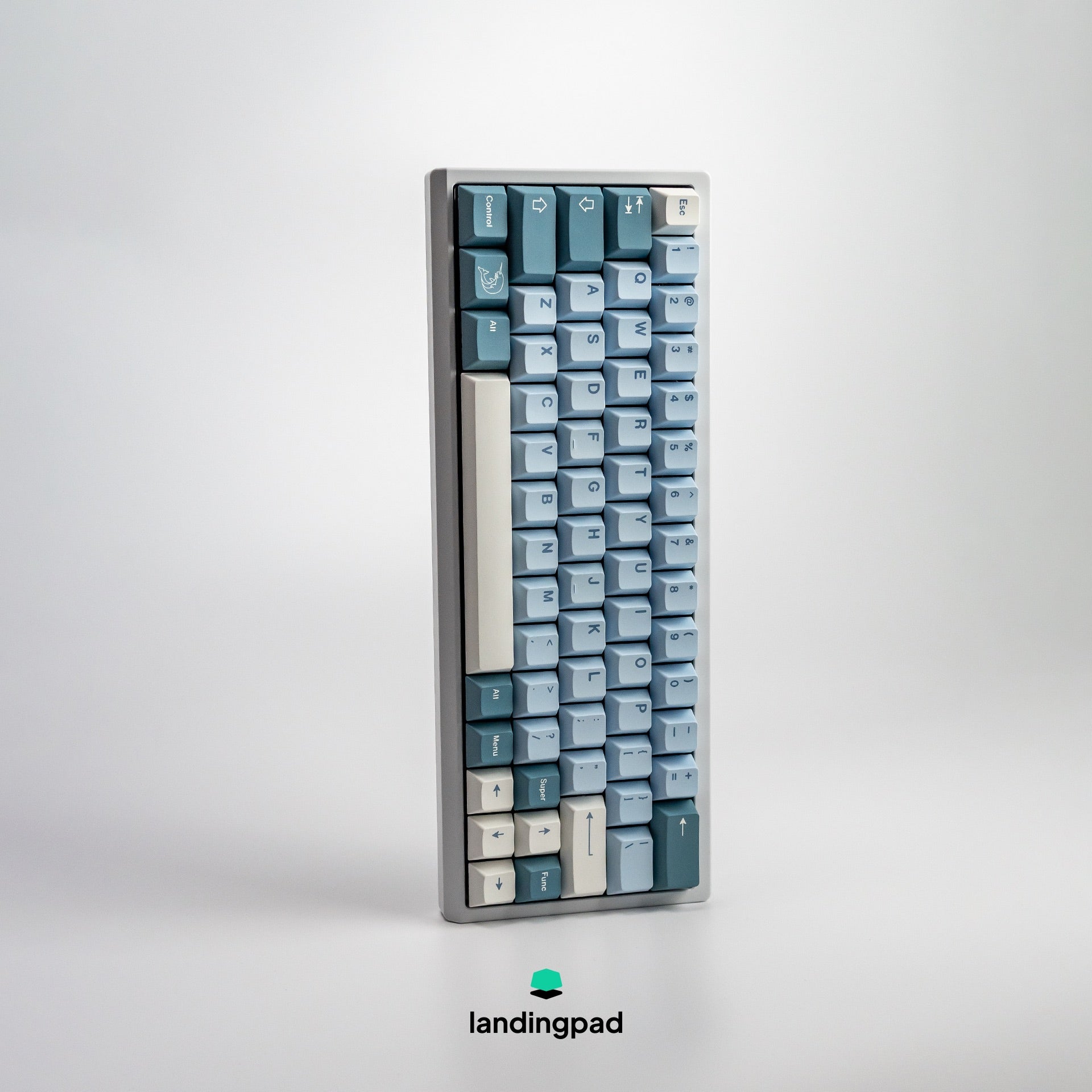 Simpler60 White keyboard with  keycaps