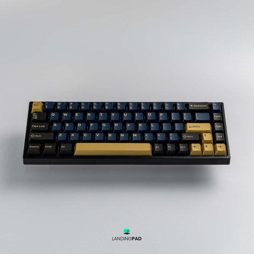 CJ68 Black keyboard with  keycaps