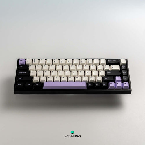 CJ68 Black keyboard with  keycaps