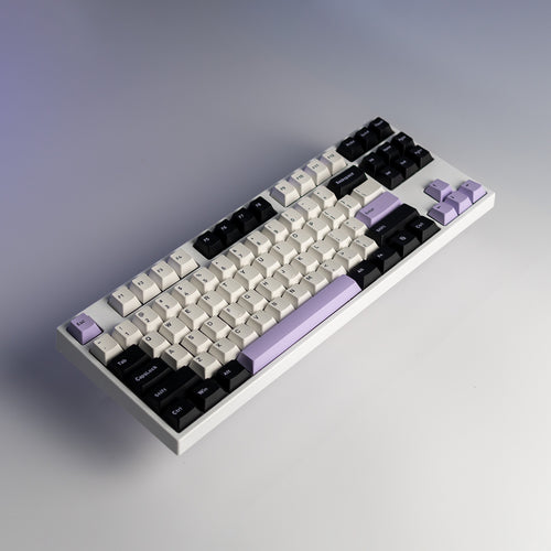 MJ87 White keyboard with  keycaps