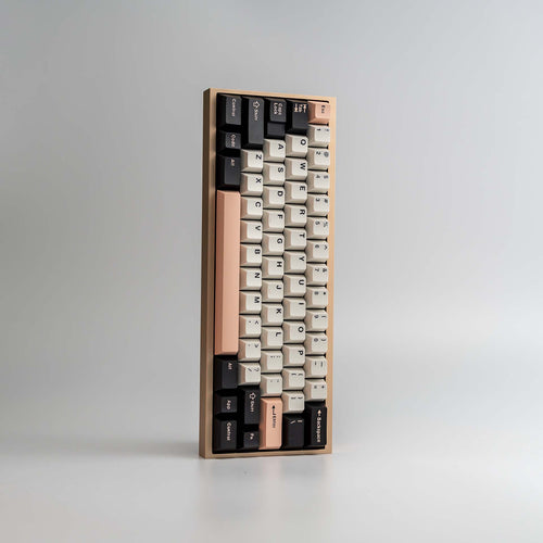 Tofu60 Champagne Gold keyboard with  keycaps