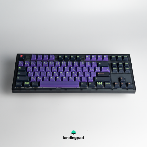MK870 Translucent Obsidian keyboard with  keycaps