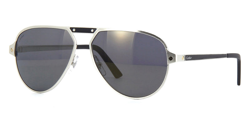 Cartier CT0101S 002 Silver Polarised 