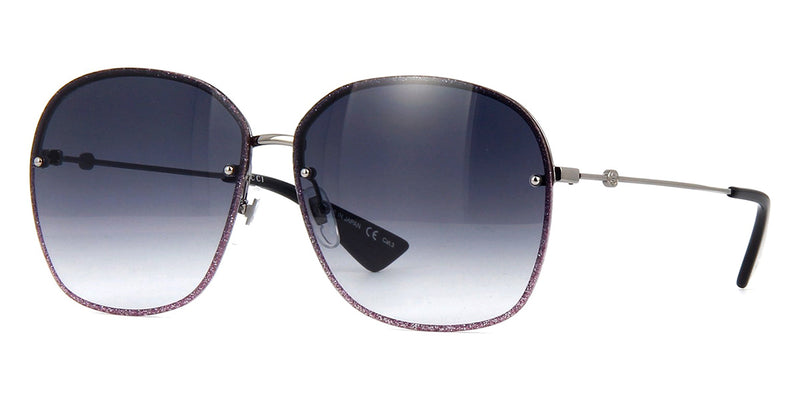 Gucci GG0228S 004 Ruthenium with Violet 