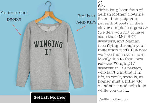 What we're loving this week: Winging it Sweaters by Selfishmother.com 