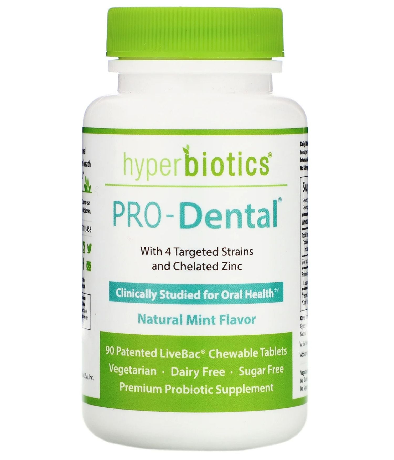 Hyperbiotics Pro-Dental 90 Chewable Tablets