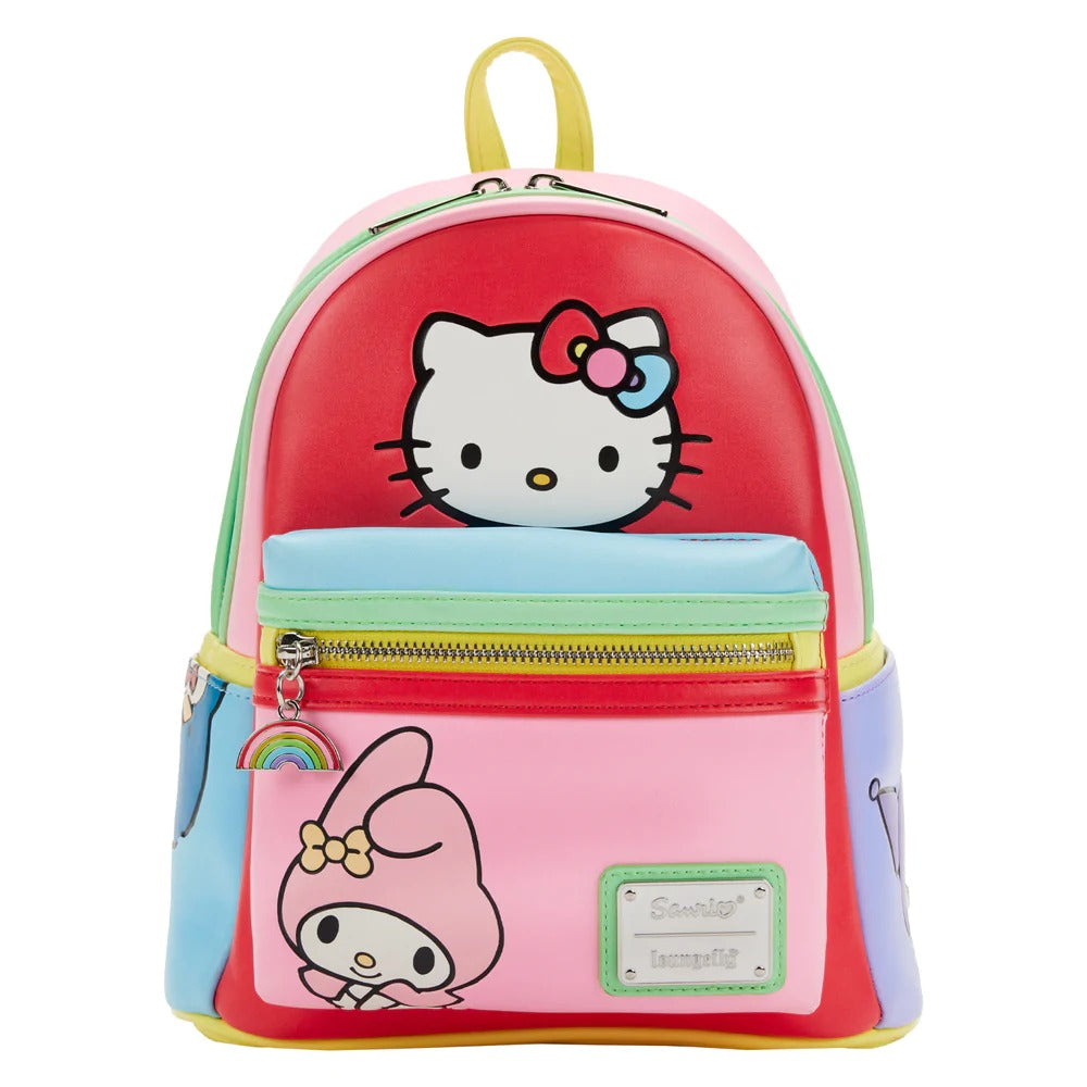 hermosa Parpadeo construcción naval Loungefly Sanrio Hello Kitty and Friends Color Block Mini Backpack