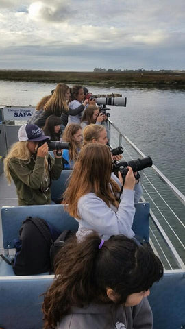 Wildlife photography workshop for girls in Moss Landing