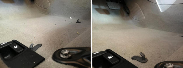 Quick Interior Detailing - Front Carpet - Before and After