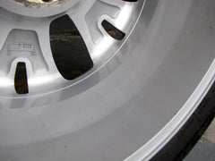 A clean inner barrel of a 17 inch alloy wheel after the dirt was removed with a Klaren Kleanmitt clay bar mitt - close up