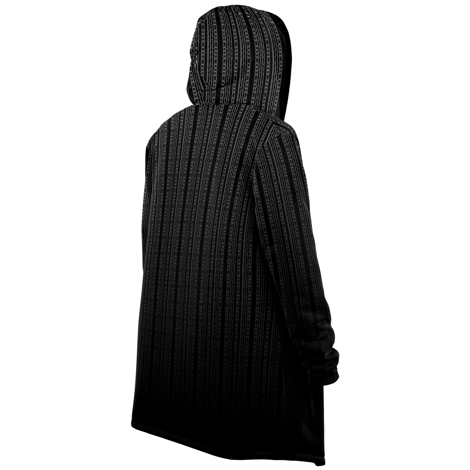 One Tribe Black Tidal Wave Lounge Fleece Winter Cloak Jacket