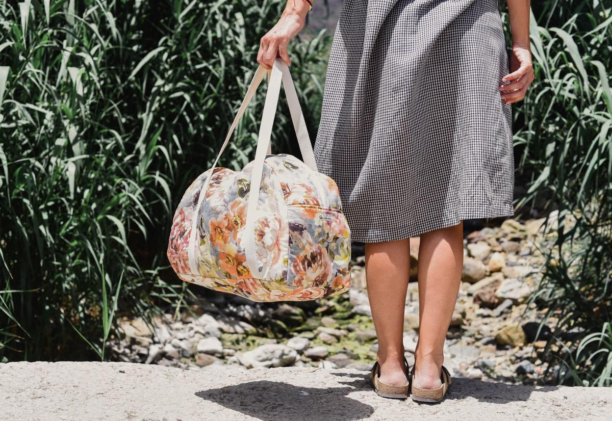 Bolsa viaje mujer flores - Bolsa para fin de semana- grande tela – Patadekoala