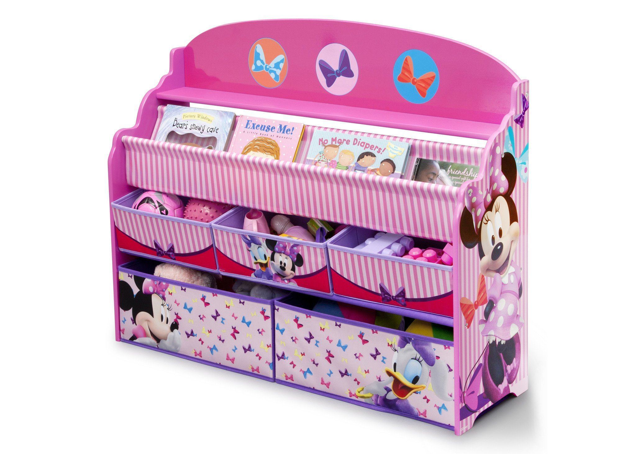 minnie mouse book and toy organizer