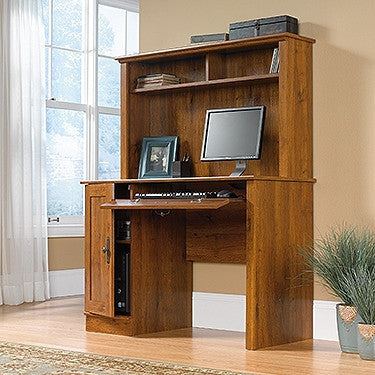43" Contemporary Desk with Hutch in Abbey Oak Finish – ComputerDesk.com