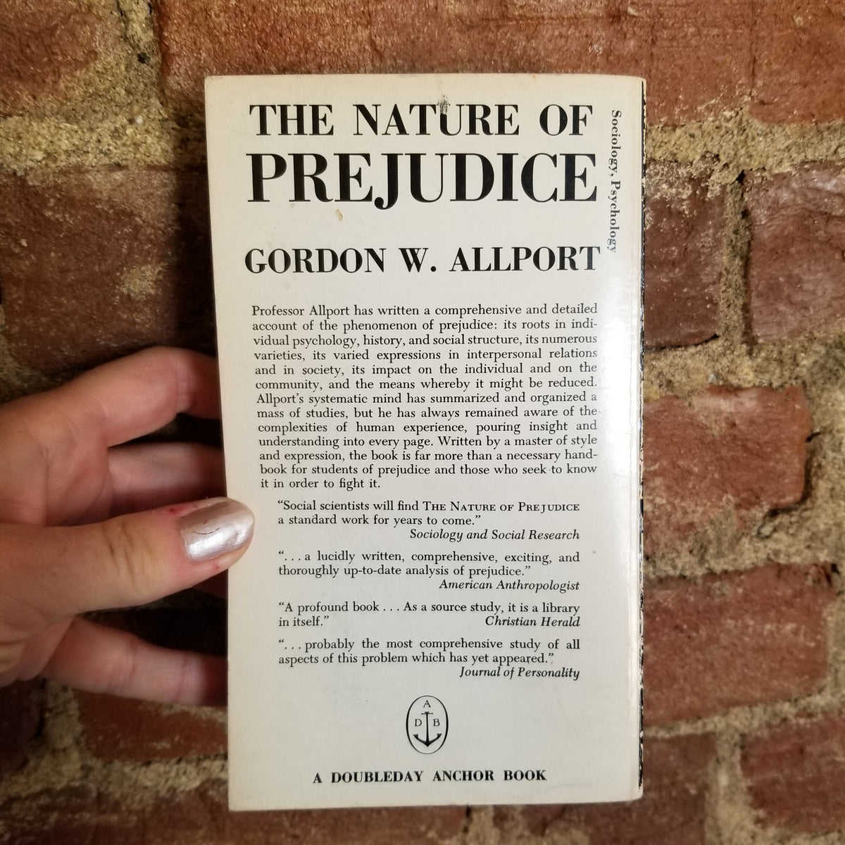 1) The Nature Prejudice - Gordon W. Allport 1958 Anchor vintage paperb – Postmarked from the Stars